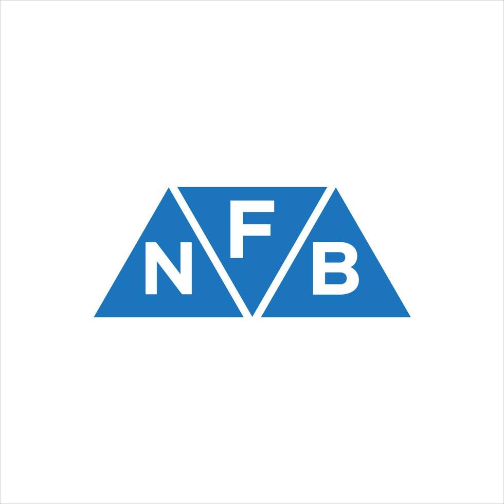 création de logo en forme de triangle fnb sur fond blanc. concept de logo de lettre initiales créatives fnb. vecteur