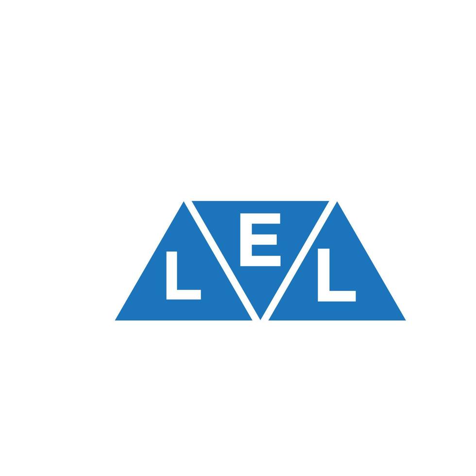 création de logo en forme de triangle ell sur fond blanc. concept de logo de lettre initiales créatives ell. vecteur