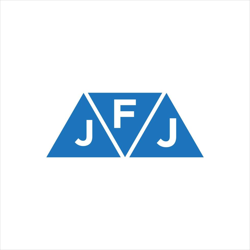 création de logo en forme de triangle fjj sur fond blanc. concept de logo de lettre initiales créatives fjj. vecteur