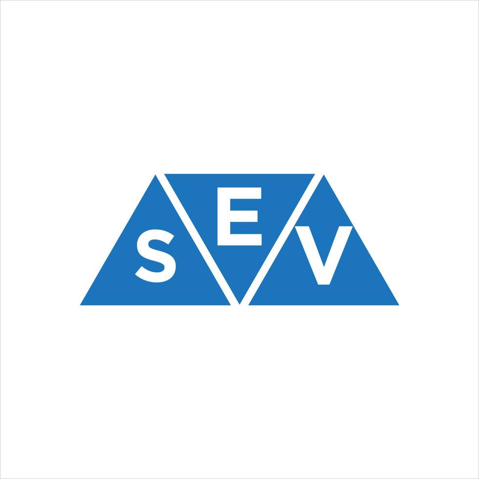 création de logo en forme de triangle esv sur fond blanc. concept de logo de lettre initiales créatives esv. vecteur