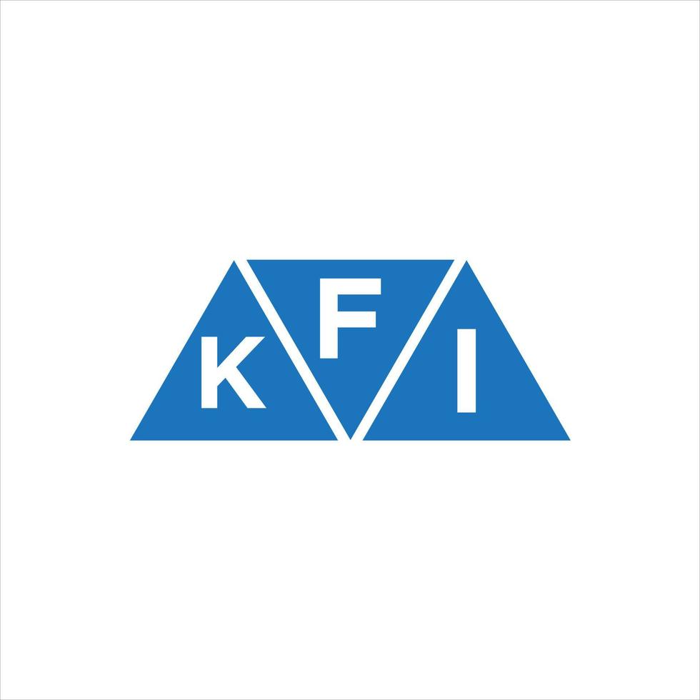 création de logo en forme de triangle fki sur fond blanc. concept de logo de lettre initiales créatives fki. vecteur