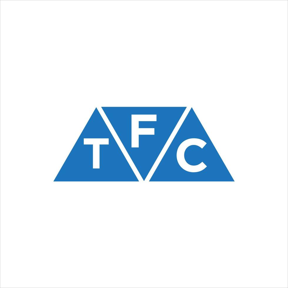 création de logo en forme de triangle ftc sur fond blanc. concept de logo de lettre initiales créatives ftc. vecteur