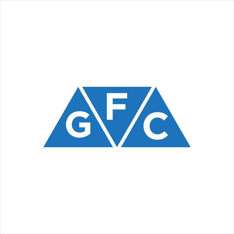 création de logo en forme de triangle fgc sur fond blanc. concept de logo de lettre initiales créatives fgc. vecteur