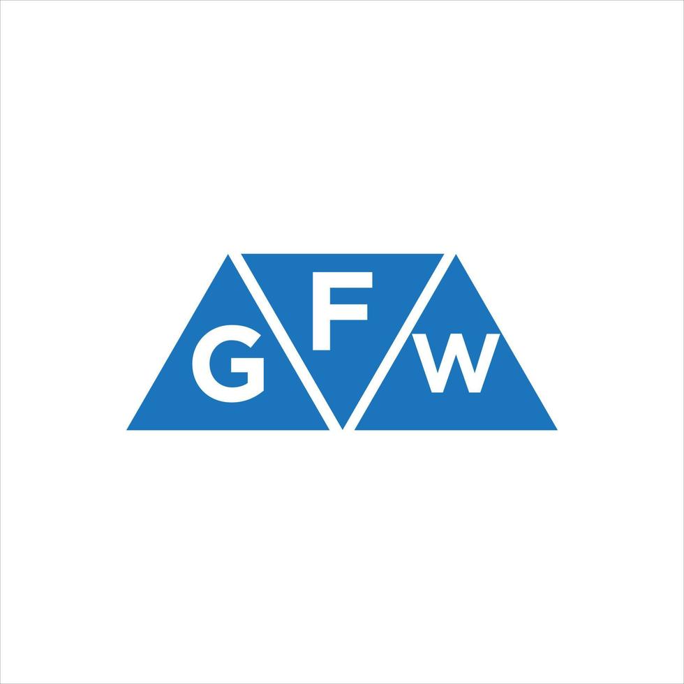 création de logo en forme de triangle fgw sur fond blanc. concept de logo de lettre initiales créatives fgw. vecteur