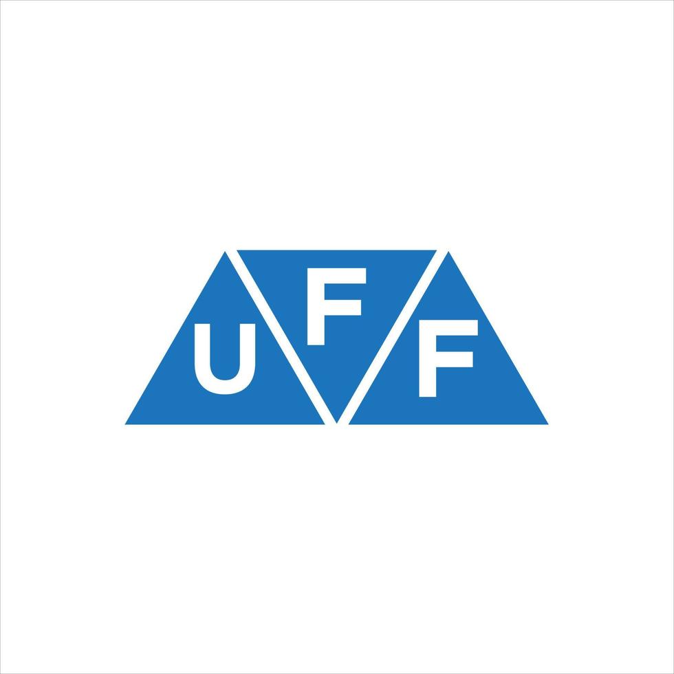 création de logo en forme de triangle fuf sur fond blanc. concept de logo de lettre initiales créatives fuf. vecteur