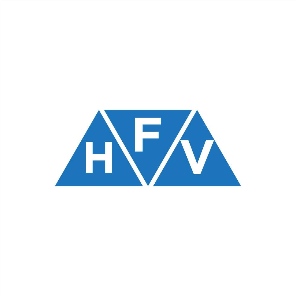 création de logo en forme de triangle fhv sur fond blanc. concept de logo de lettre initiales créatives fhv. vecteur