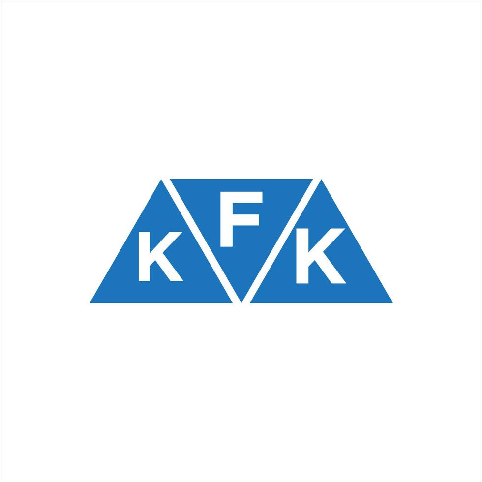 création de logo en forme de triangle fkk sur fond blanc. concept de logo de lettre initiales créatives fkk. vecteur