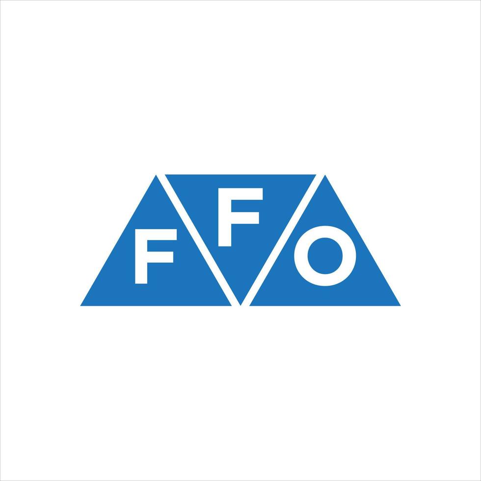 création de logo en forme de triangle ffo sur fond blanc. ffo concept de logo de lettre initiales créatives. vecteur