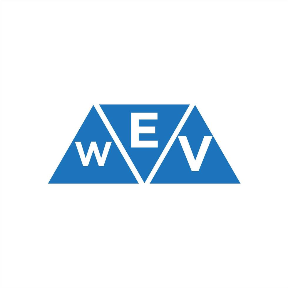 création de logo en forme de triangle ewv sur fond blanc. concept de logo de lettre initiales créatives ewv. vecteur