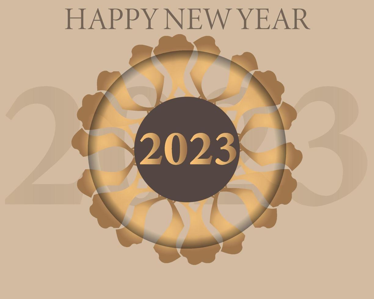 Conception de fond de bonne année 2023. carte de voeux, bannière, affiche. illustration vectorielle. excellente conception. vecteur