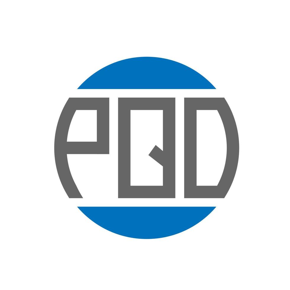 création de logo de lettre pqo sur fond blanc. concept de logo de cercle d'initiales créatives pqo. conception de lettre pqo. vecteur