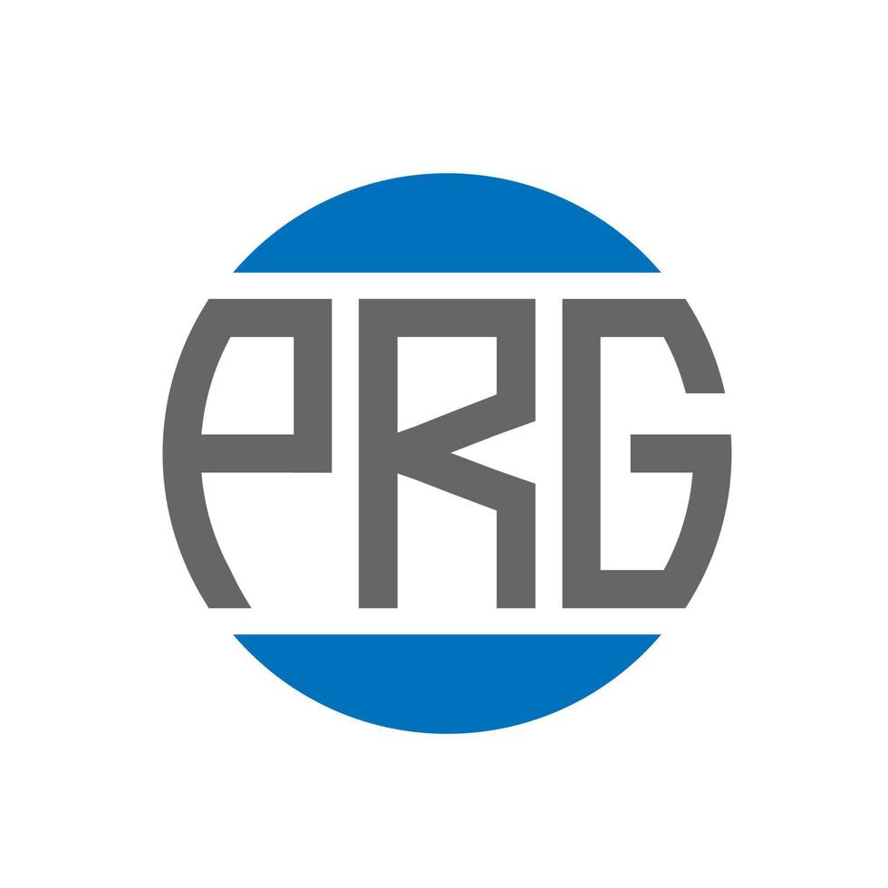 création de logo de lettre prg sur fond blanc. concept de logo de cercle d'initiales créatives prg. conception de lettre prg. vecteur