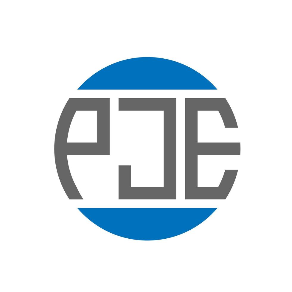 création de logo de lettre pje sur fond blanc. concept de logo de cercle d'initiales créatives pje. conception de lettre pje. vecteur