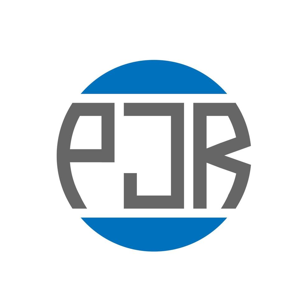 création de logo de lettre pjr sur fond blanc. concept de logo de cercle d'initiales créatives pjr. conception de lettre pjr. vecteur