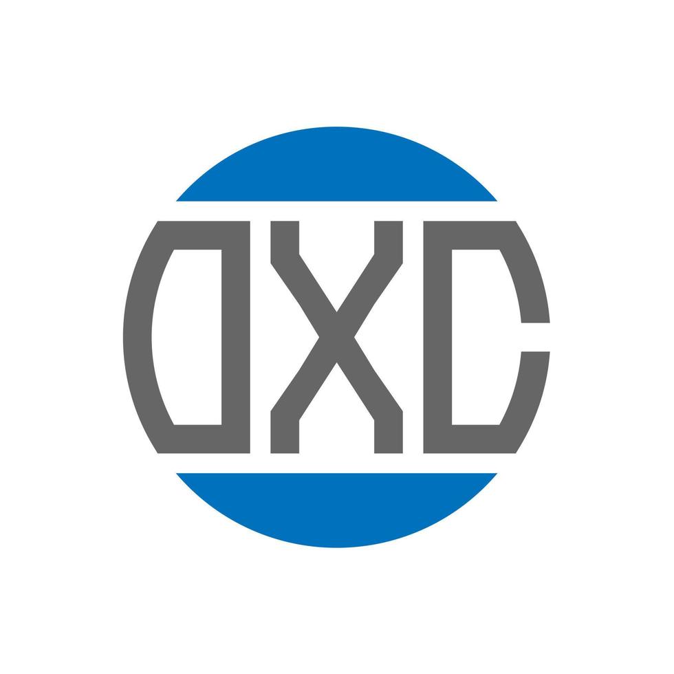 création de logo de lettre oxc sur fond blanc. concept de logo de cercle d'initiales créatives oxc. conception de lettre oxc. vecteur