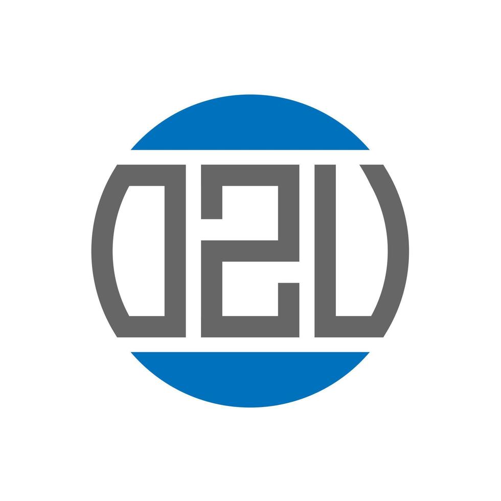 création de logo de lettre ozu sur fond blanc. concept de logo de cercle d'initiales créatives ozu. conception de lettre ozu. vecteur