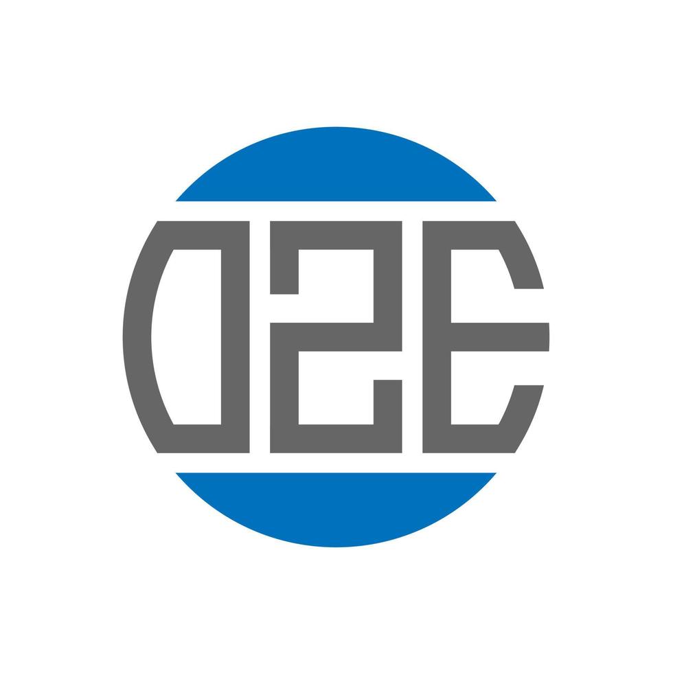 création de logo de lettre oze sur fond blanc. concept de logo de cercle d'initiales créatives oze. conception de lettre oze. vecteur
