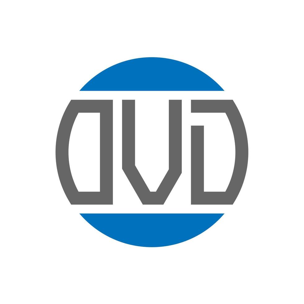 création de logo de lettre ovd sur fond blanc. concept de logo de cercle d'initiales créatives ovd. conception de lettre ovd. vecteur