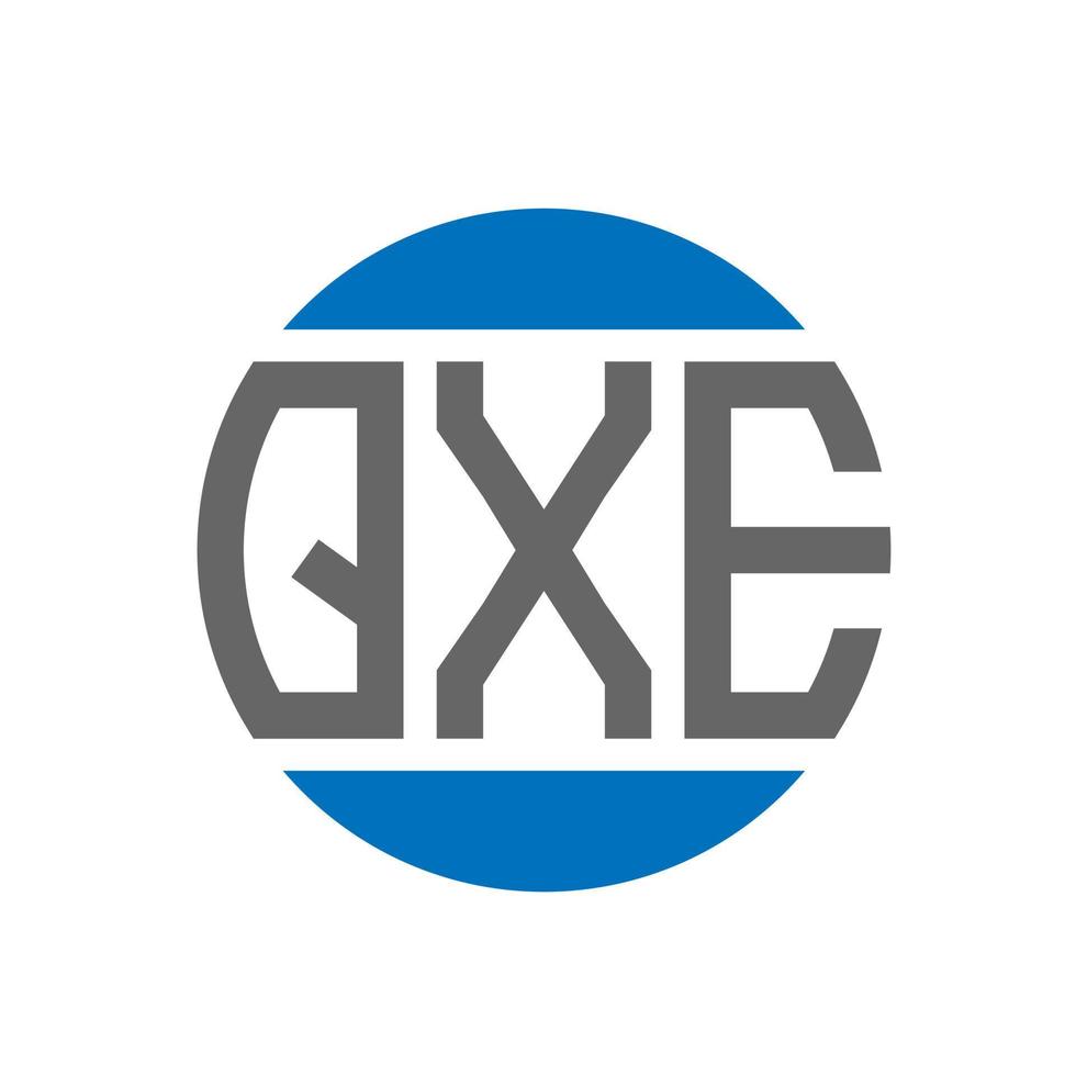 création de logo de lettre qxe sur fond blanc. concept de logo de cercle d'initiales créatives qxe. conception de lettre qxe. vecteur