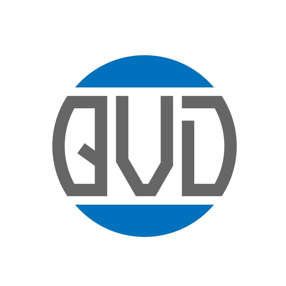 création de logo de lettre qvd sur fond blanc. concept de logo de cercle d'initiales créatives qvd. conception de lettre qvd. vecteur