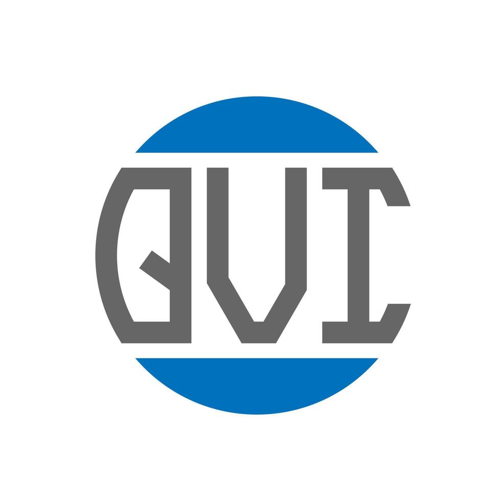 création de logo de lettre qvi sur fond blanc. concept de logo de cercle d'initiales créatives qvi. conception de lettre qvi. vecteur