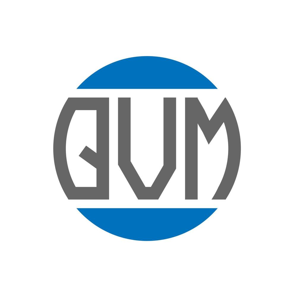 création de logo de lettre qvm sur fond blanc. concept de logo de cercle d'initiales créatives qvm. conception de lettre qvm. vecteur