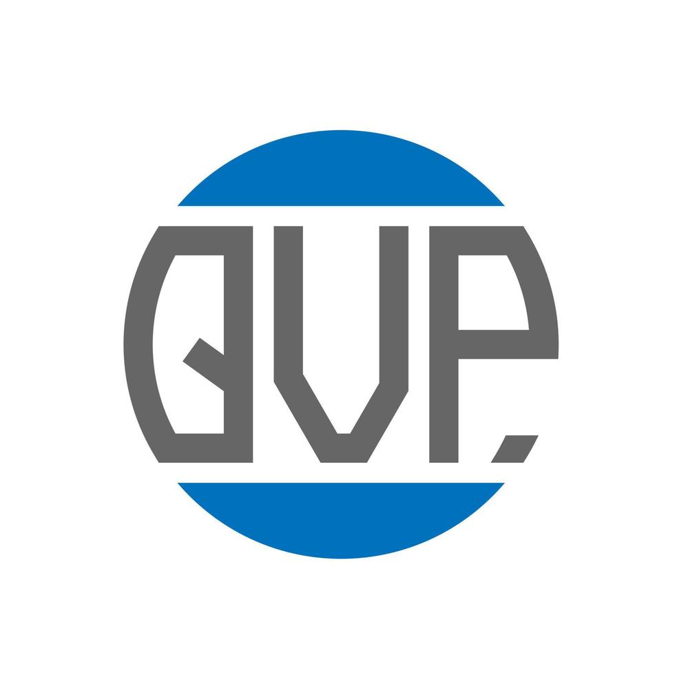 création de logo de lettre qvp sur fond blanc. concept de logo de cercle d'initiales créatives qvp. conception de lettre qvp. vecteur