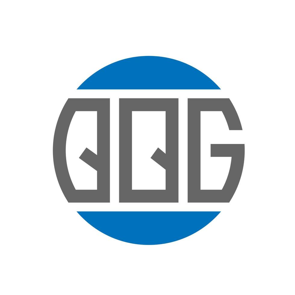 création de logo de lettre qqg sur fond blanc. concept de logo de cercle d'initiales créatives qqg. conception de lettre qqg. vecteur