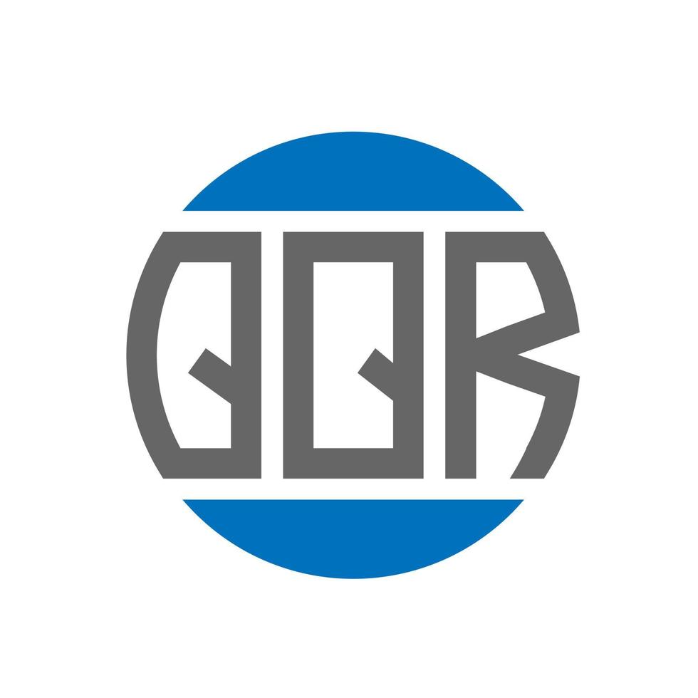 création de logo de lettre qqr sur fond blanc. concept de logo de cercle d'initiales créatives qqr. conception de lettre qqr. vecteur
