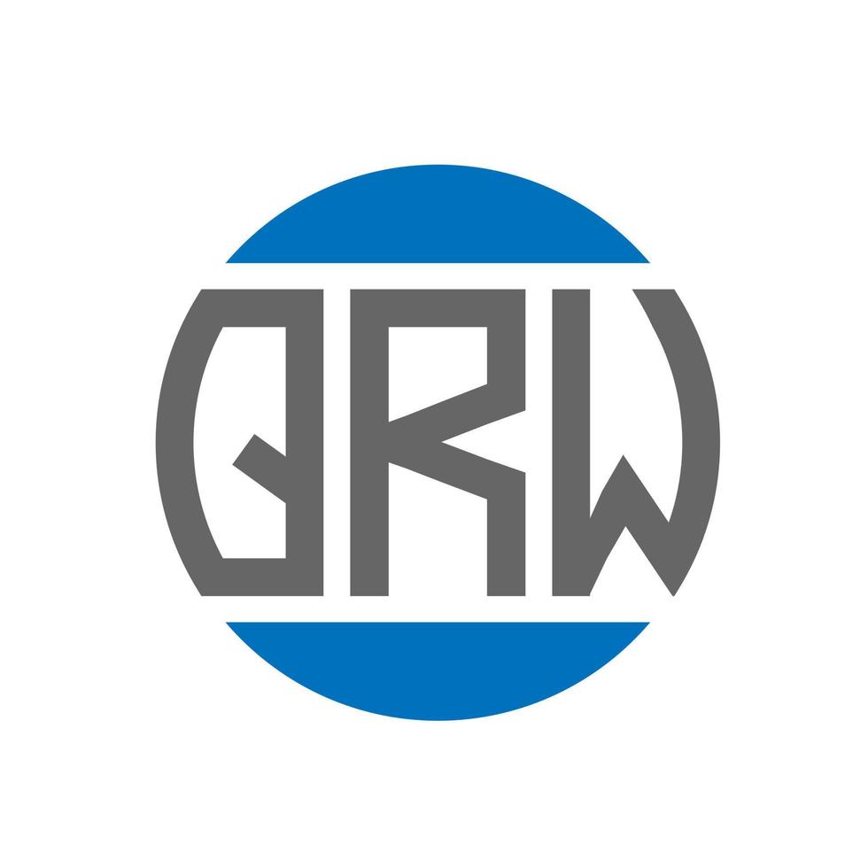 création de logo de lettre qrw sur fond blanc. concept de logo de cercle d'initiales créatives qrw. conception de lettre qrw. vecteur