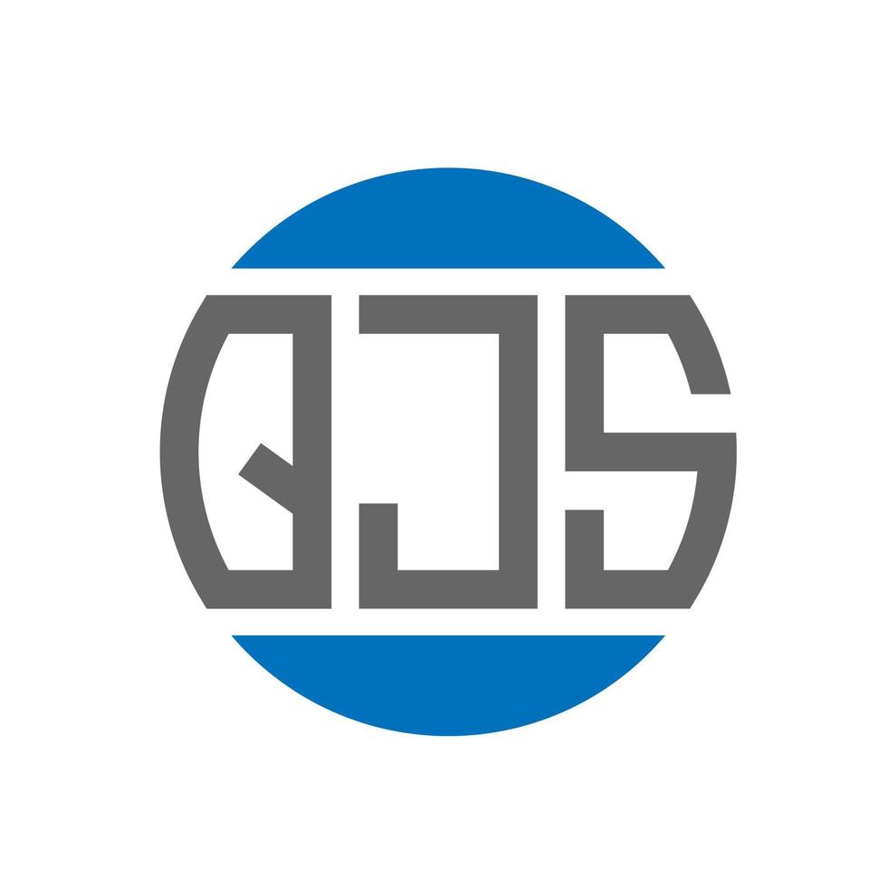 création de logo de lettre qjs sur fond blanc. concept de logo de cercle d'initiales créatives qjs. conception de lettre qjs. vecteur