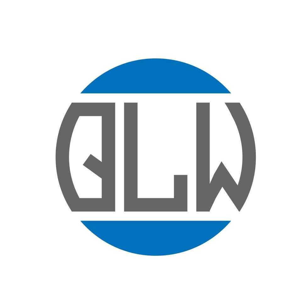 création de logo de lettre qlw sur fond blanc. concept de logo de cercle d'initiales créatives qlw. conception de lettre qlw. vecteur