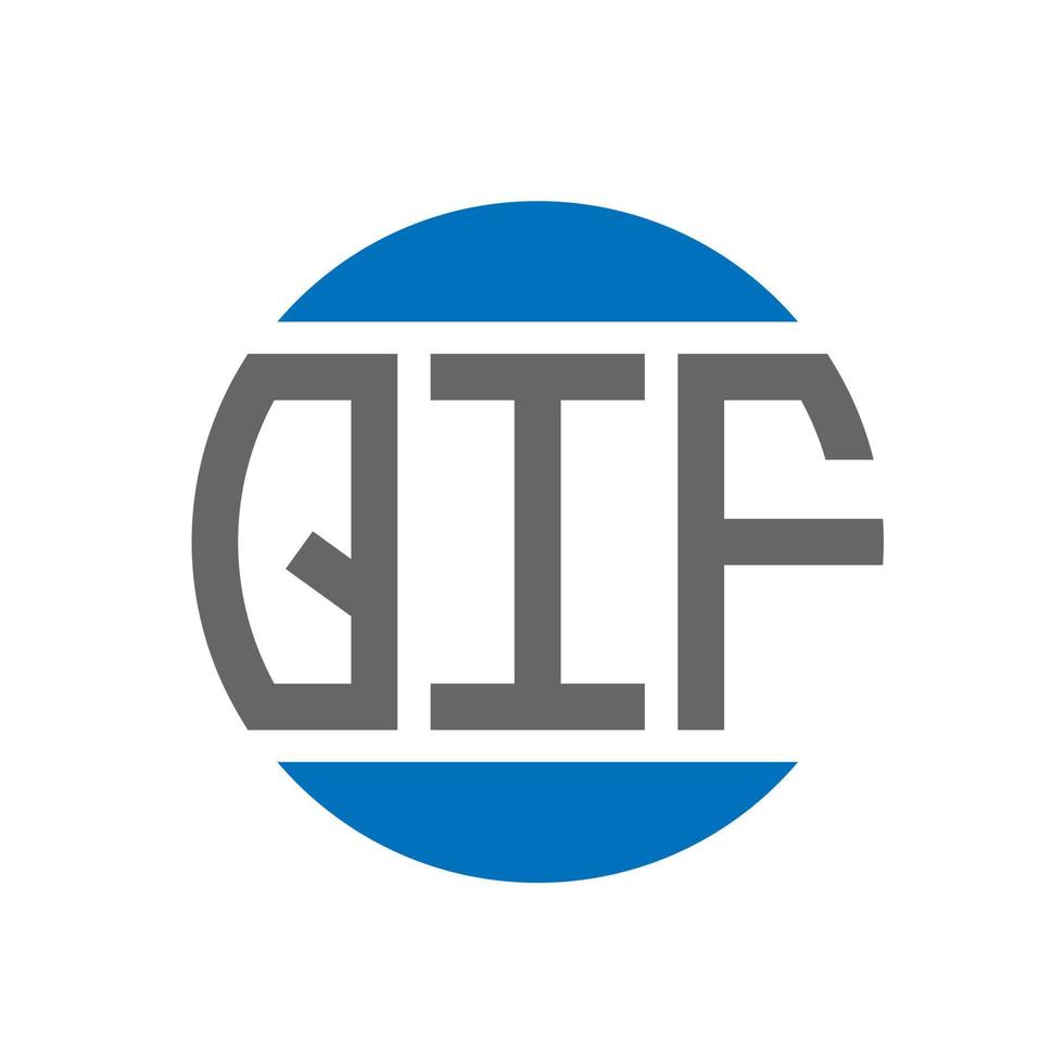 création de logo de lettre qif sur fond blanc. concept de logo de cercle d'initiales créatives qif. conception de lettre qif. vecteur