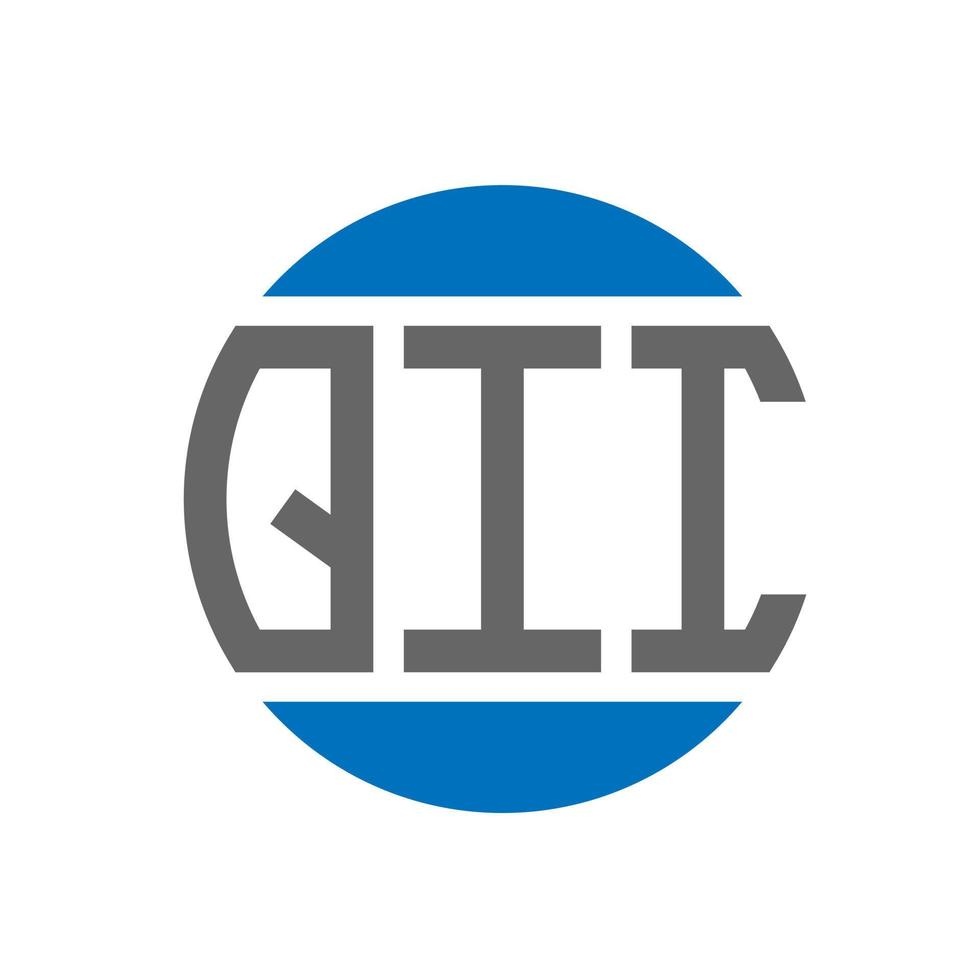 création de logo de lettre qii sur fond blanc. concept de logo de cercle d'initiales créatives qii. conception de lettre qii. vecteur
