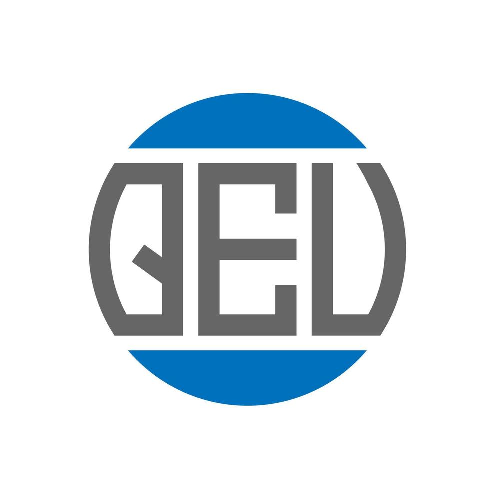 création de logo de lettre qeu sur fond blanc. concept de logo de cercle d'initiales créatives qeu. conception de lettre qeu. vecteur