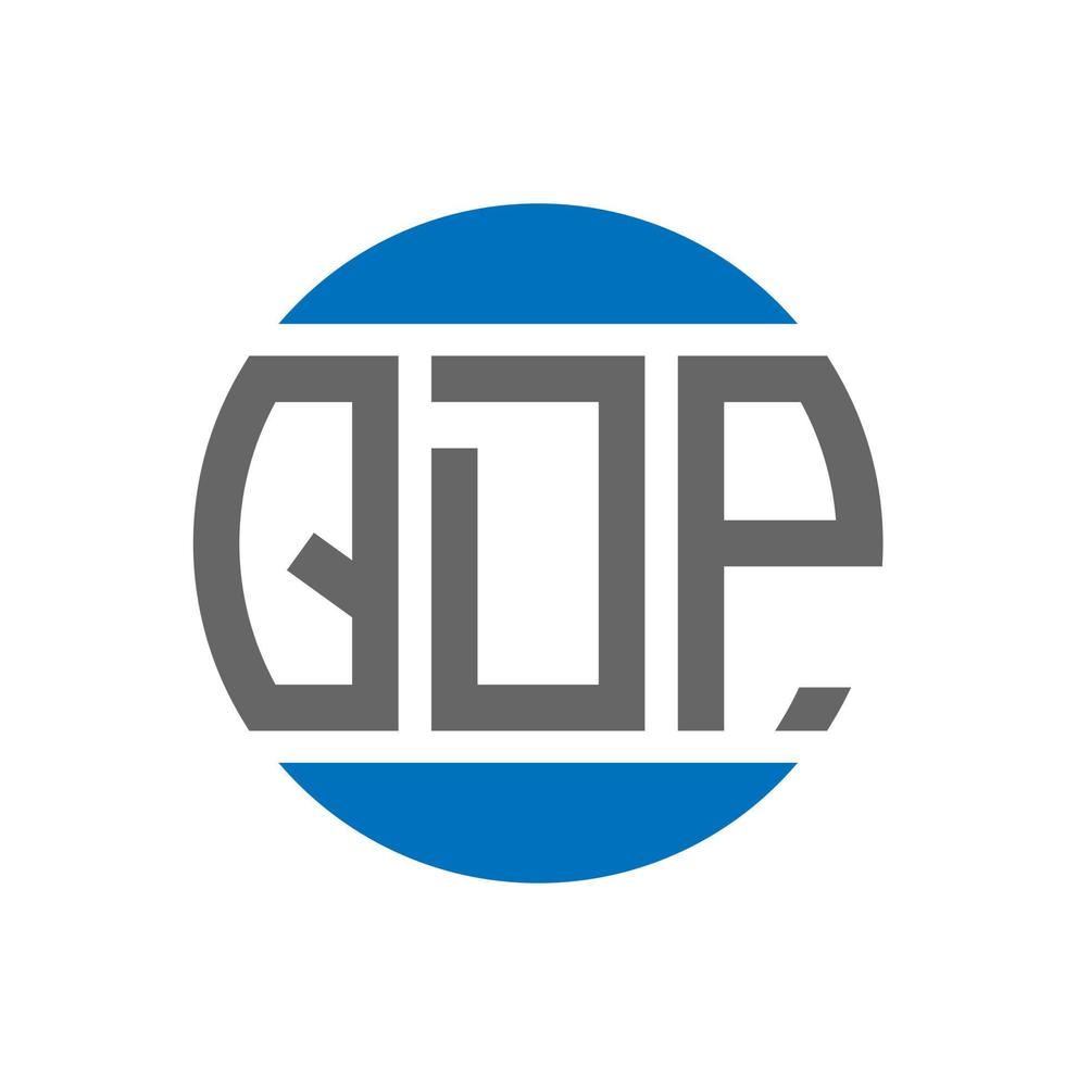 création de logo de lettre qdp sur fond blanc. concept de logo de cercle d'initiales créatives qdp. conception de lettre qdp. vecteur