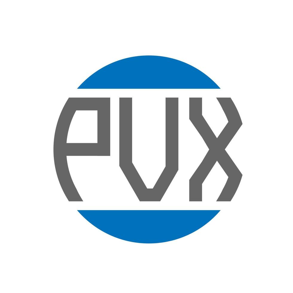 création de logo de lettre pvx sur fond blanc. concept de logo de cercle d'initiales créatives pvx. conception de lettre pvx. vecteur