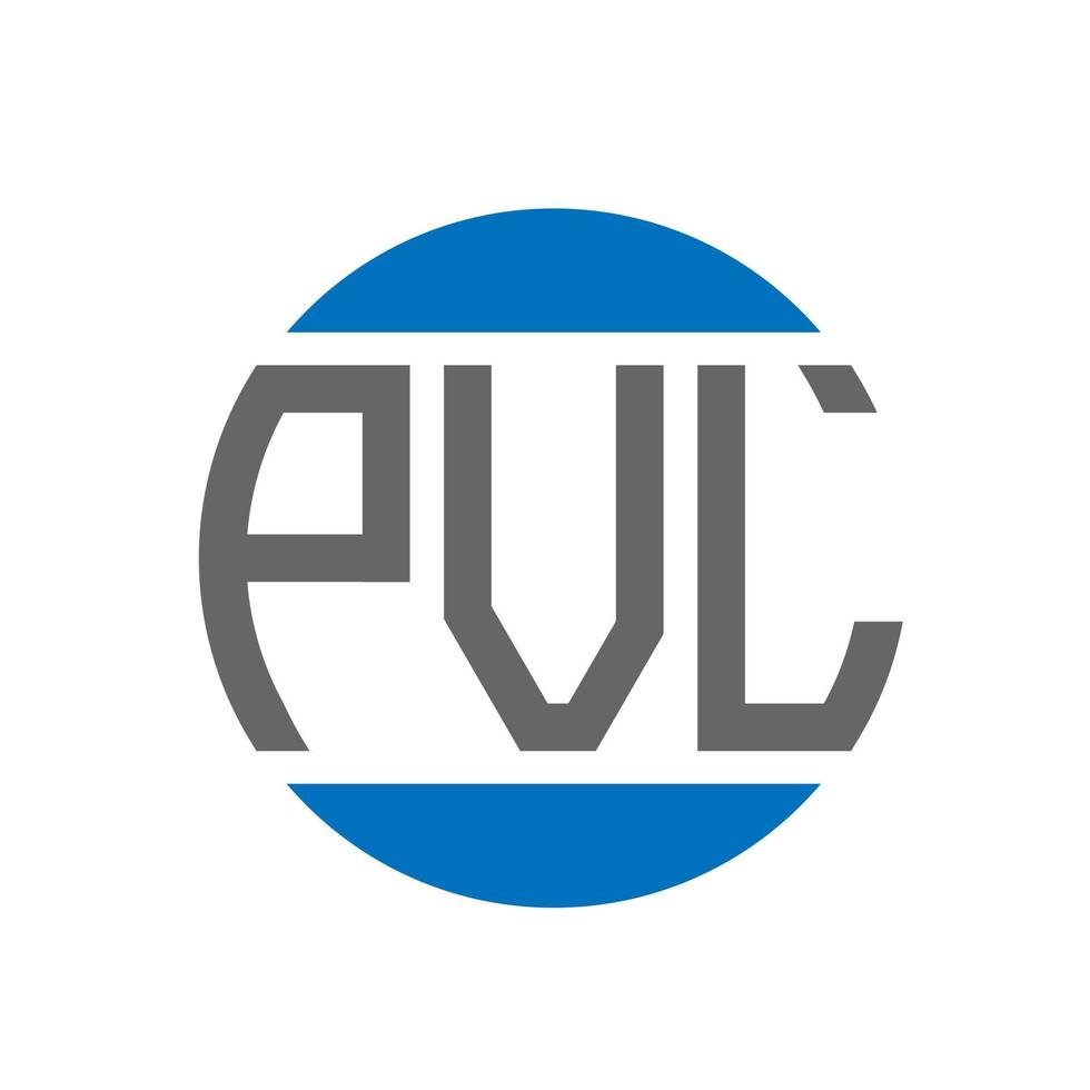 création de logo de lettre pvl sur fond blanc. concept de logo de cercle d'initiales créatives pvl. conception de lettre pvl. vecteur