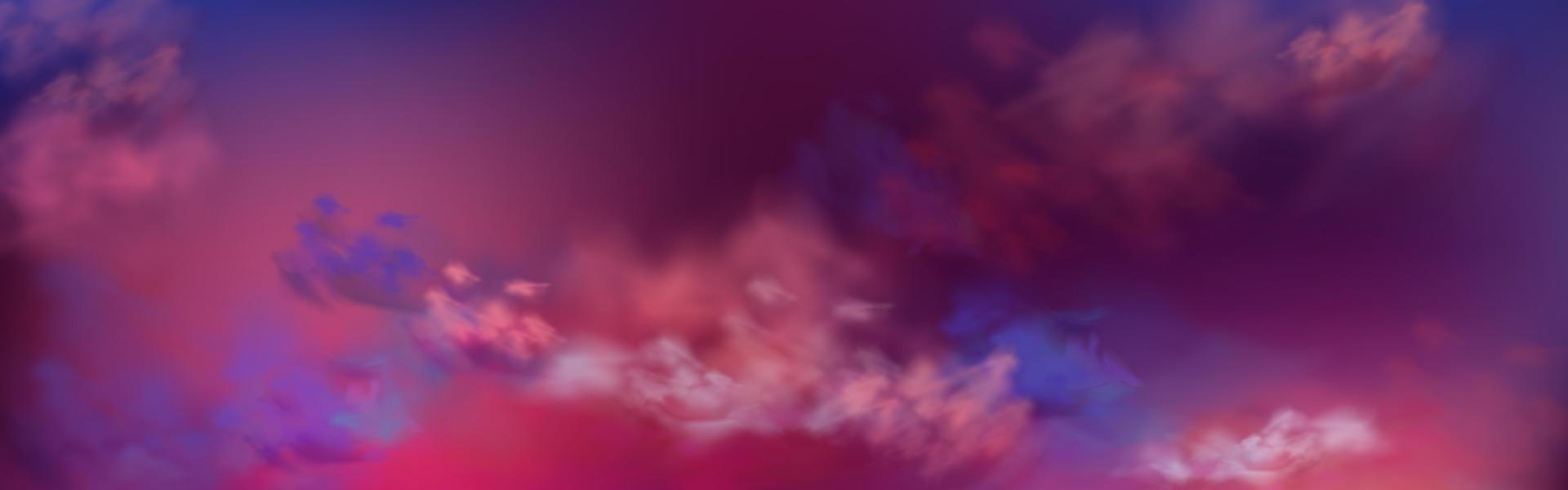 ciel violet foncé inquiétant, texture de nuage réaliste vecteur
