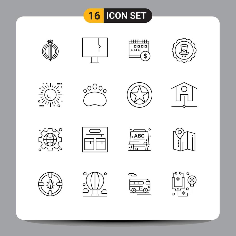 pack d'interface utilisateur de 16 contours de base d'avertissement de verre de signe éléments de conception vectoriels modifiables d'argent économique vecteur