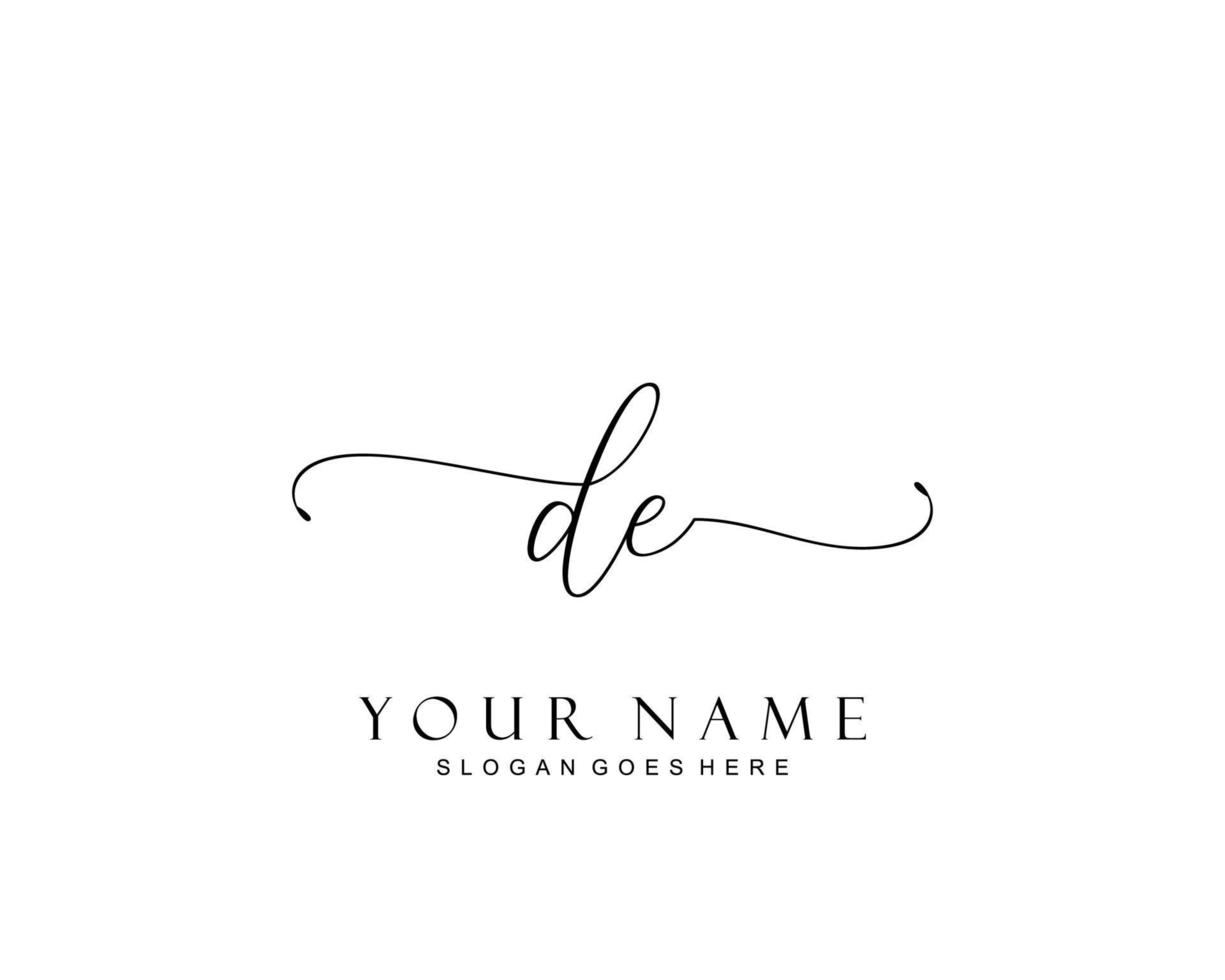 monogramme initial de beauté et design de logo élégant, logo manuscrit de signature initiale, mariage, mode, floral et botanique avec modèle créatif. vecteur