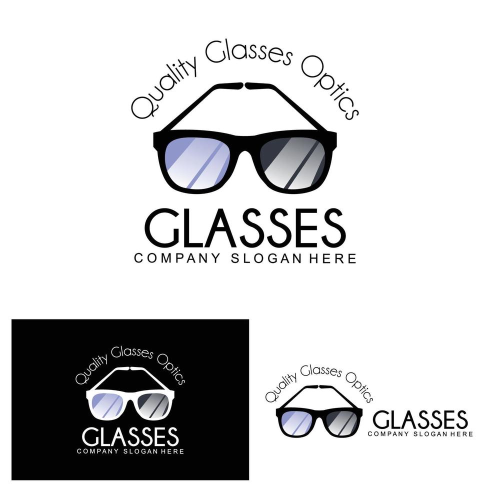 logo de lunettes, vecteur de look de mode, design pour magasin de vêtements, magasin de lunettes, salon de soins oculaires