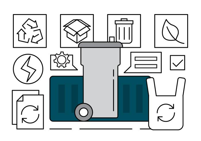 Éléments vectoriels gratuits à propos du recyclage vecteur