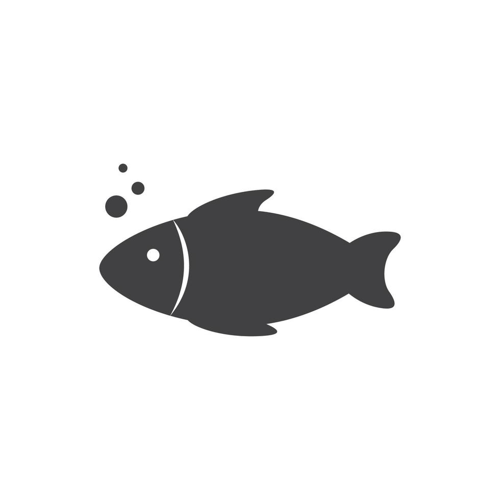 icône de poisson isolé illustration vectorielle design plat vecteur