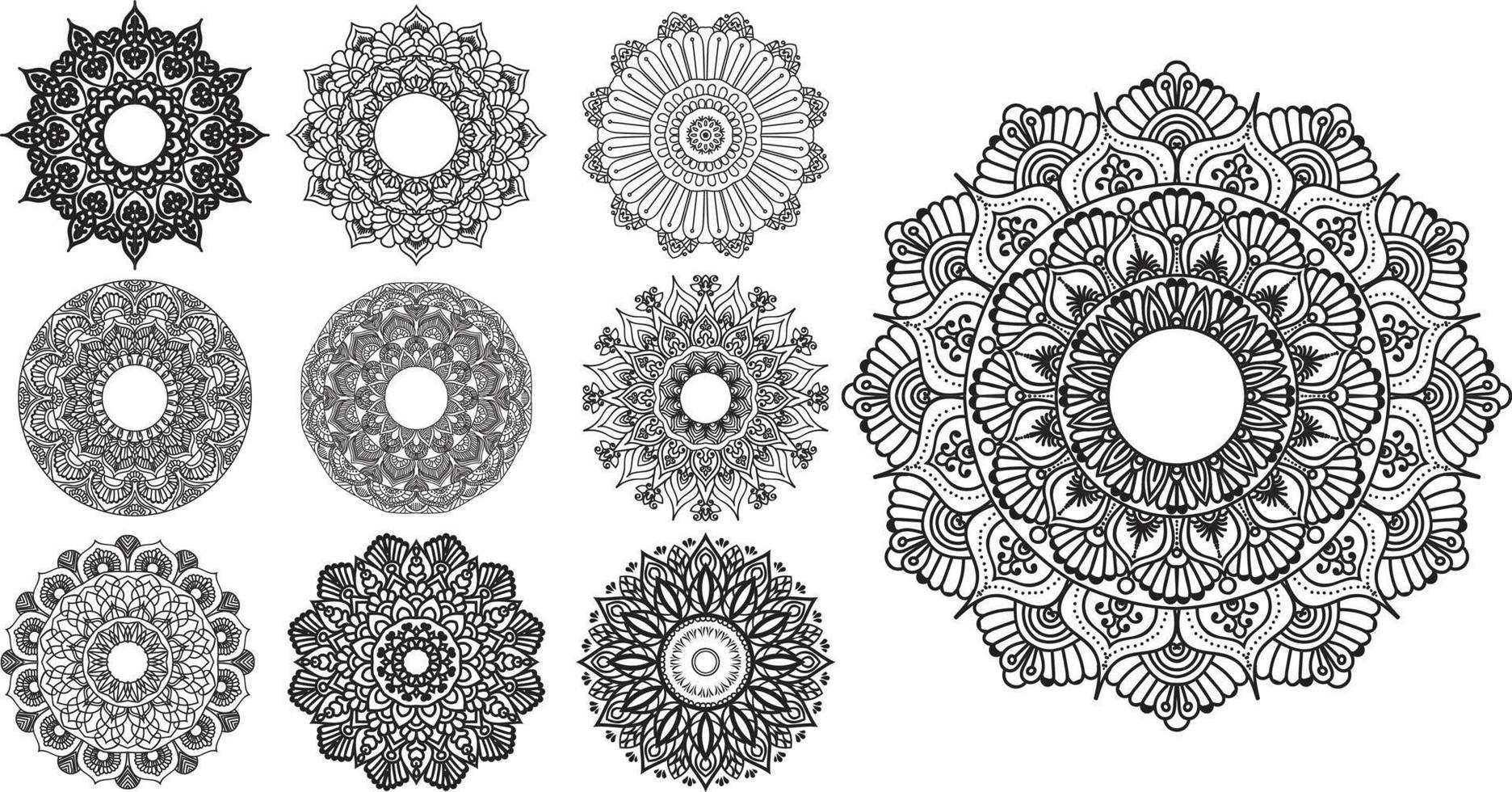 conception d'art de mandala de vecteur créatif