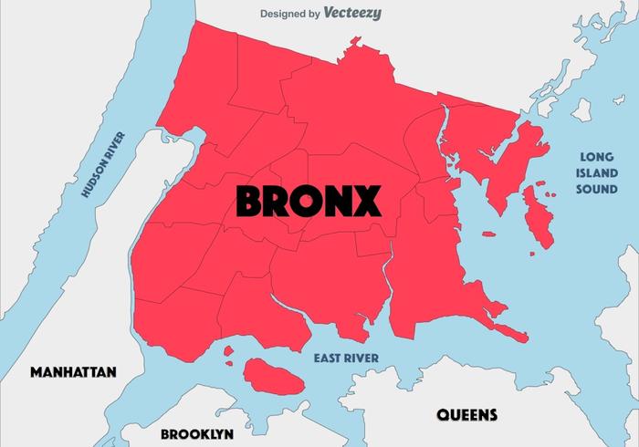 Résumé de la carte Bronx vecteur