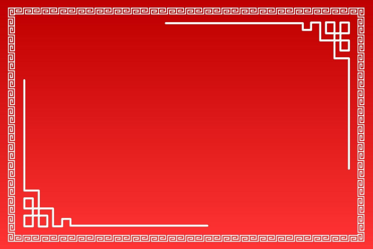 bordure de motif chinois ou cadre vintage chinois. abstrait rouge. fond d'écran pour le festival. illustration vectorielle vecteur
