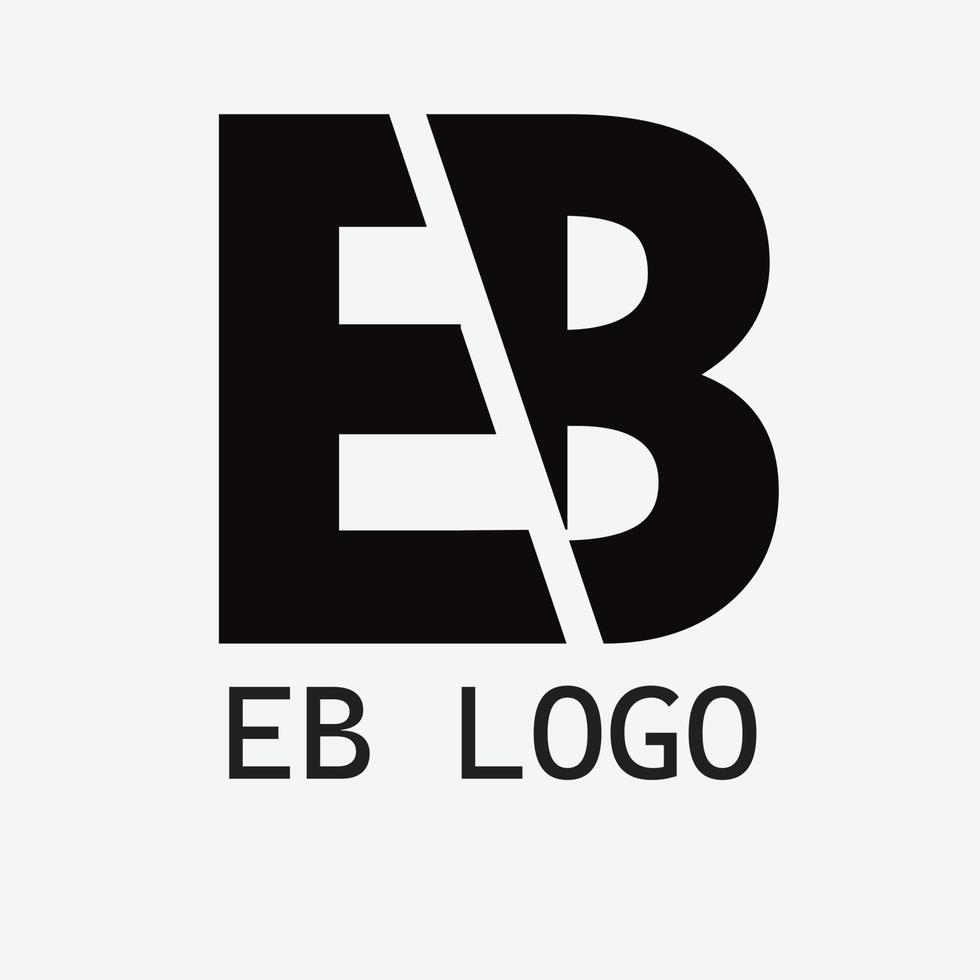 vecteur de conception de logo eb dernier