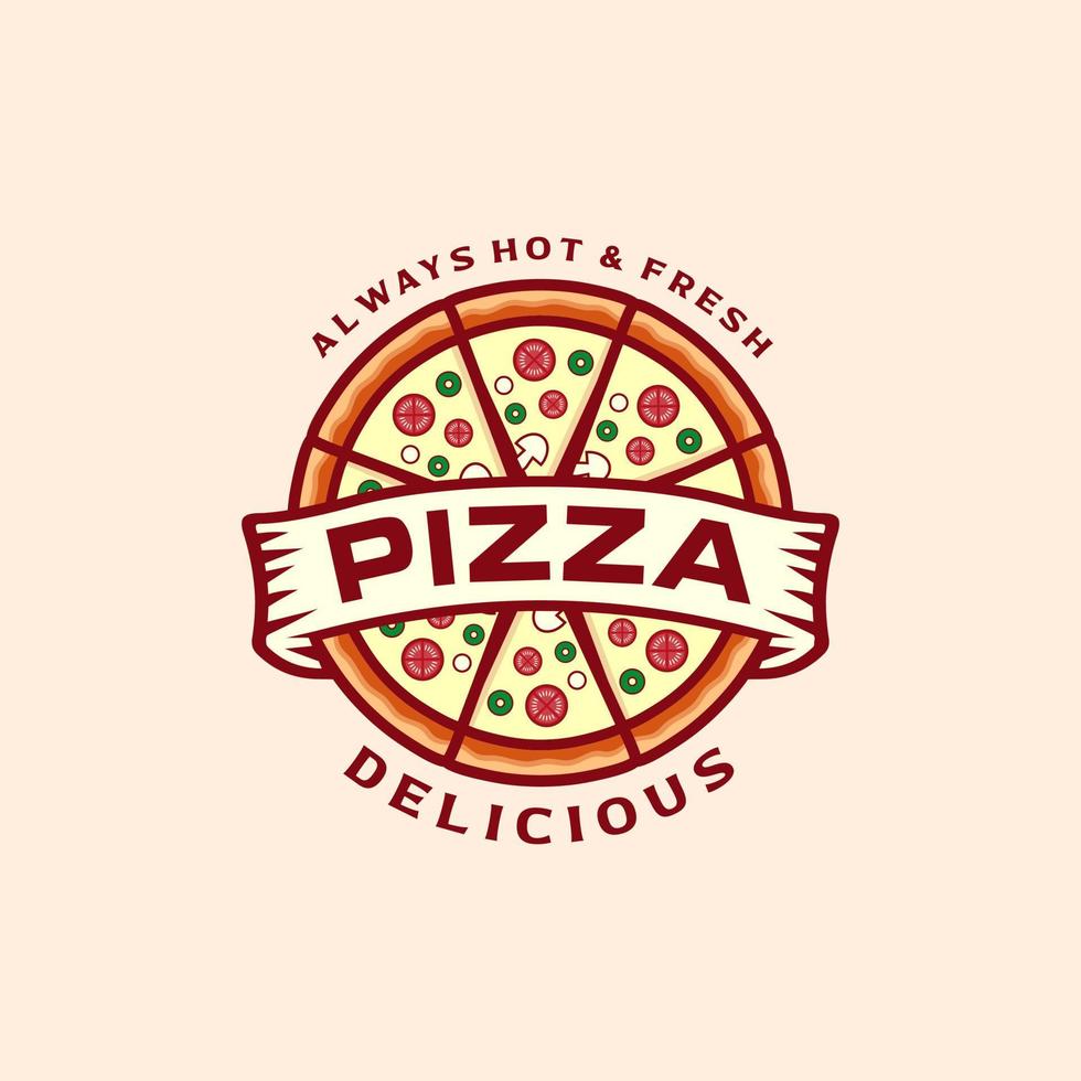 vecteur de logo de pizza