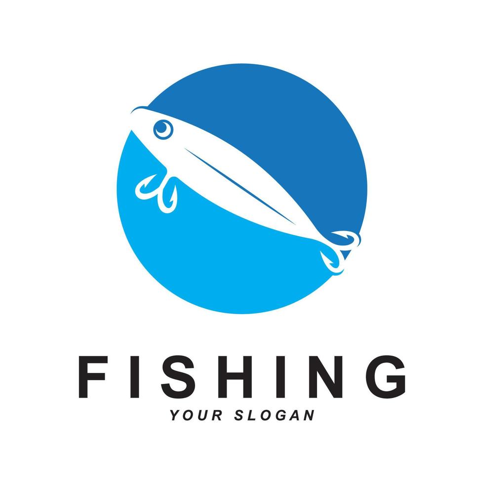 vecteur de logo de pêche avec modèle de slogan